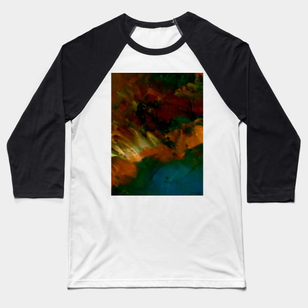 Forest Fire Baseball T-Shirt by Dauri_Diogo